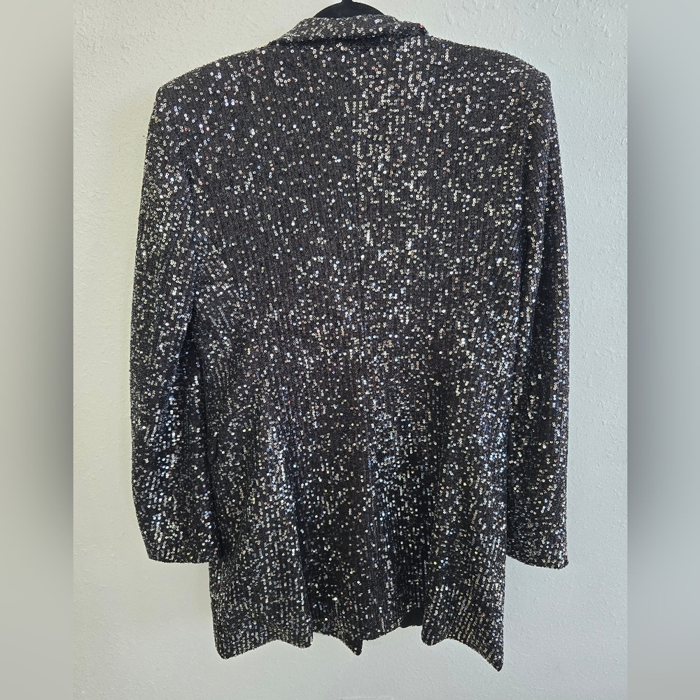 Saints & Hearts Black Ready For Business Sequin Blazer Dress Size Large - Picture 11 of 13